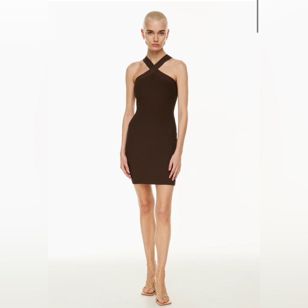 Aritzia sculpt knit criss cross dress